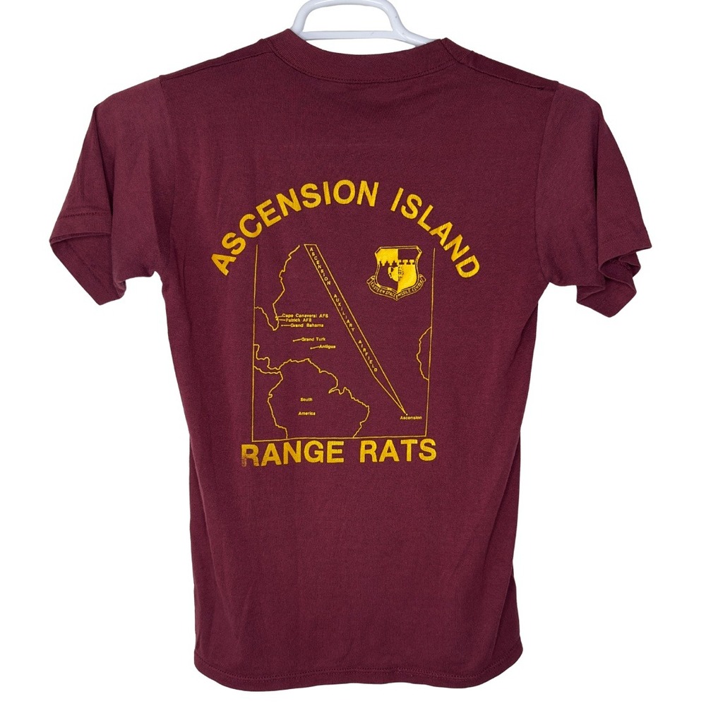 Vintage Velva Sheen Men's Small Ascension Island Range Rats Shirt Space Military